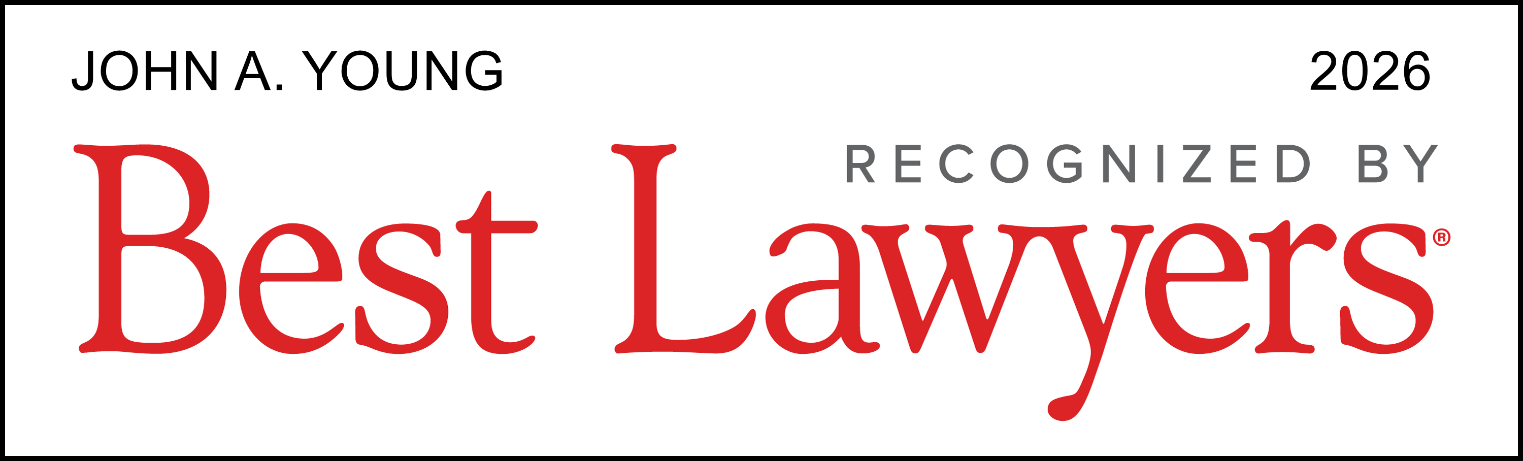 John A. Young 2026 Recognized By Best Lawyers